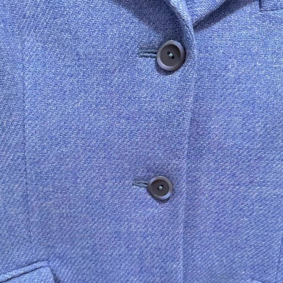 CYRILLIS Paris 100% wool fitted blazer blue size 8 C3 preppy academia - Picture 12 of 13